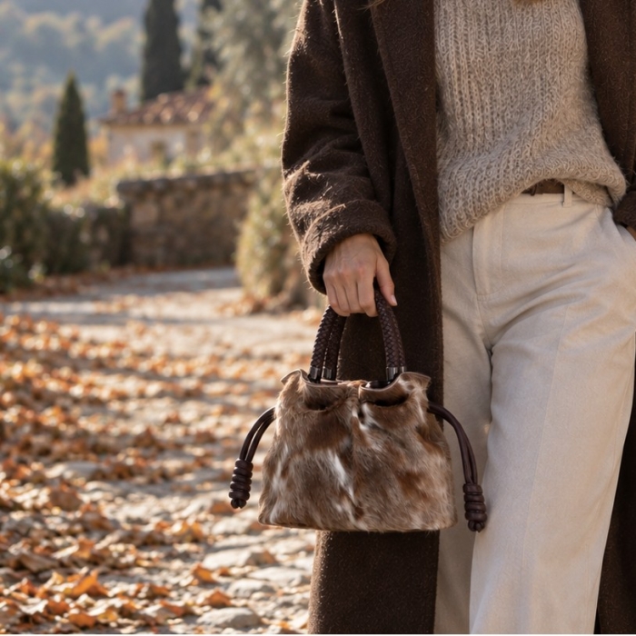 MARLOW LE SAC SHERPA BROWN&WHITE